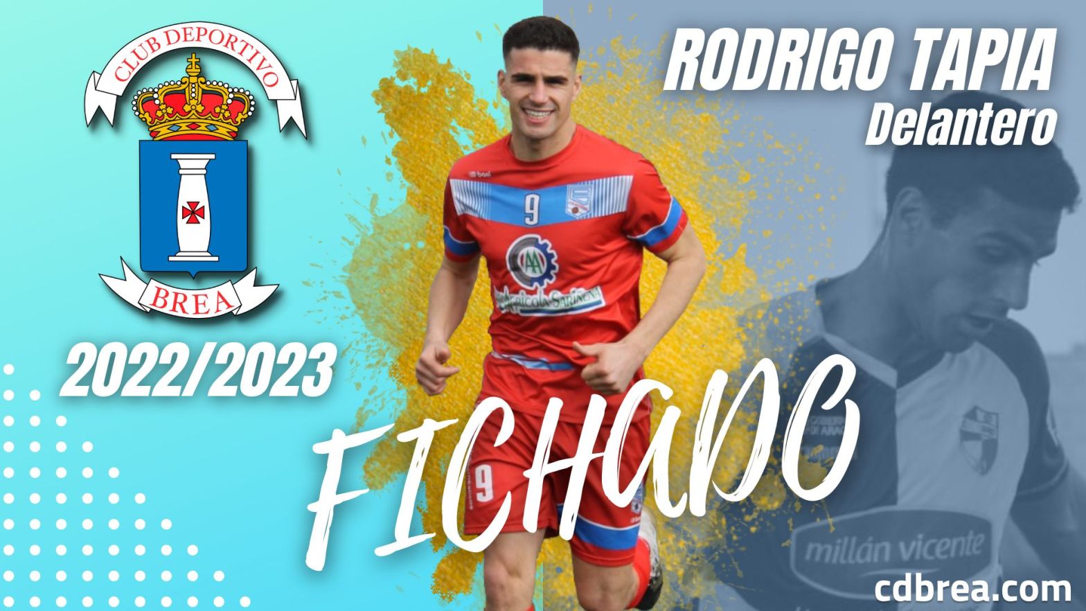 Fichaje de Rodrigo Tapia por el CD Brea
