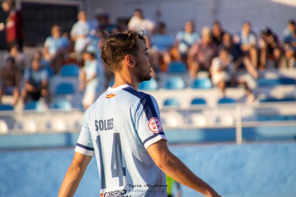 Dani Solbes en un partido con el CD Brea